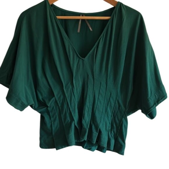 ANTHROPOLOGIE Dolman-Sleeve Pleated V-Neck XS - Picture 3 of 10